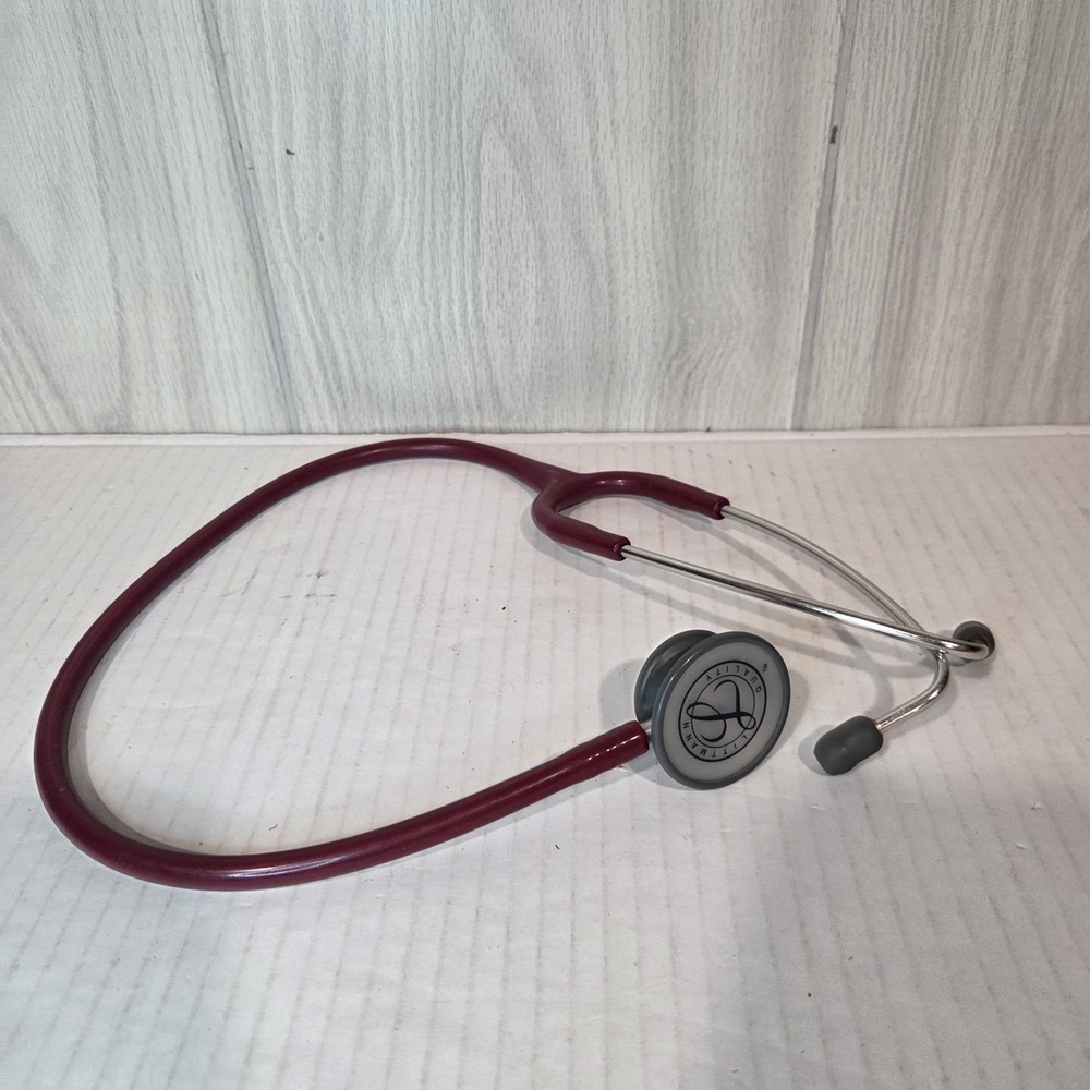 3M Littmann Classic II S.E. Stethoscope Burgundy Adult Very Good Condition